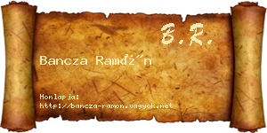Bancza Ramón névjegykártya